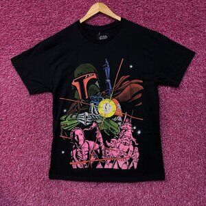 Star Wars Boba Fett Comic Cover T-Shirt Large